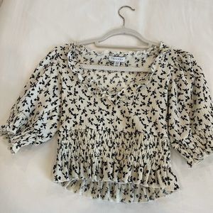 Puff Sleeve Pattern Top